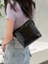 Mini Bucket Bag Crocodile Embossed