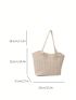 Minimalist Straw Design Tote Shoulder Bag, All-Match Storage Bag, Versatile Travel Beach Bag