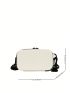 Mini Embossed Detail Square Bag White Casual Adjustable Strap