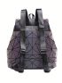 Geometric Pattern Women Backpack Travel Shoulder Bag Rucksack