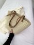 Oversized Straw Bag Double Handle For Vacation