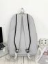 Medium Classic Backpack Letter Print Zipper