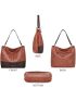 Purses and Handbags for Women Vegan Leather Top Handle Shoulder Handbags with Zipper