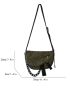 Minimalist Chain Decor Flap Crossbody Bag Unisex Style