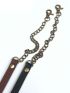 Minimalist Chain Bag Strap Black Pu