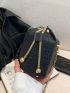 Mini Cartoon Embossed Bucket Bag Drawstring Design Chain Strap