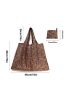 Fashion Printing Foldable Shopping Bag Tote Folding Pouch Handbag Convenient Oversized