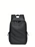 Black Unisex Ruched Functional Backpack