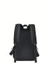 Black Unisex Ruched Functional Backpack