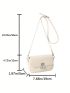 Mini Flap Square Bag Fashionable Turn-lock PU