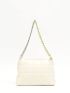 White Square Bag Minimalist Quilted Detail Chain PU