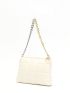 White Square Bag Minimalist Quilted Detail Chain PU