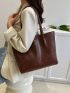 Small Shoulder Tote Bag Crocodile Embossed Elegant Double Handle