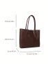 Small Shoulder Tote Bag Crocodile Embossed Elegant Double Handle