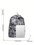 Letter Graphic Classic Backpack Zip Front Preppy