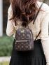 Mini Classic Backpack Geometric Pattern PU Fashionable