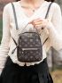 Mini Classic Backpack Geometric Pattern PU Fashionable