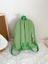 Star Patch Decor Classic Backpack Acrylic Preppy Green