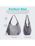 Women's Multi-pocket Shoulder Bag Fashion  Canvas Handbag Tote Purse