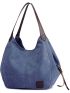 Women's Multi-pocket Shoulder Bag Fashion Canvas Handbag Tote Purse