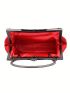 Small Evening Bag Satin Rhinestone Decor Chain Strap