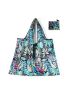 1pc Leaf Print Portable Storage Bag