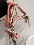 Female Transparent PVC Clear Phone Bag Mini Fashion Casual Waterproof Adjustable Strap Shoulder Bag