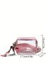 Female Transparent PVC Clear Phone Bag Mini Fashion Casual Waterproof Adjustable Strap Shoulder Bag