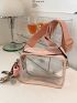 Female Transparent PVC Clear Phone Bag Mini Fashion Casual Waterproof Adjustable Strap Shoulder Bag