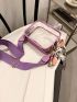 Female Transparent PVC Clear Phone Bag Mini Fashion Casual Waterproof Adjustable Strap Shoulder Bag