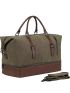 Travel Tote Duffel Bag, Canvas Shoulder Weekender Bag with Shoe Compartment Overnight Carry On Bag for Men or Women