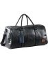 Weekender Oversized Travel Duffel Bag With Shoe Pouch, Leather Carry On Bag